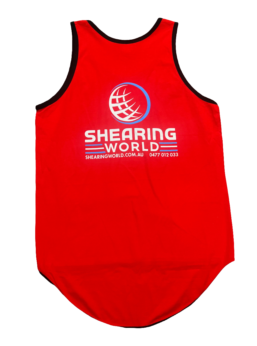 "NEW" Shearing World Coloured Cotton Singlets