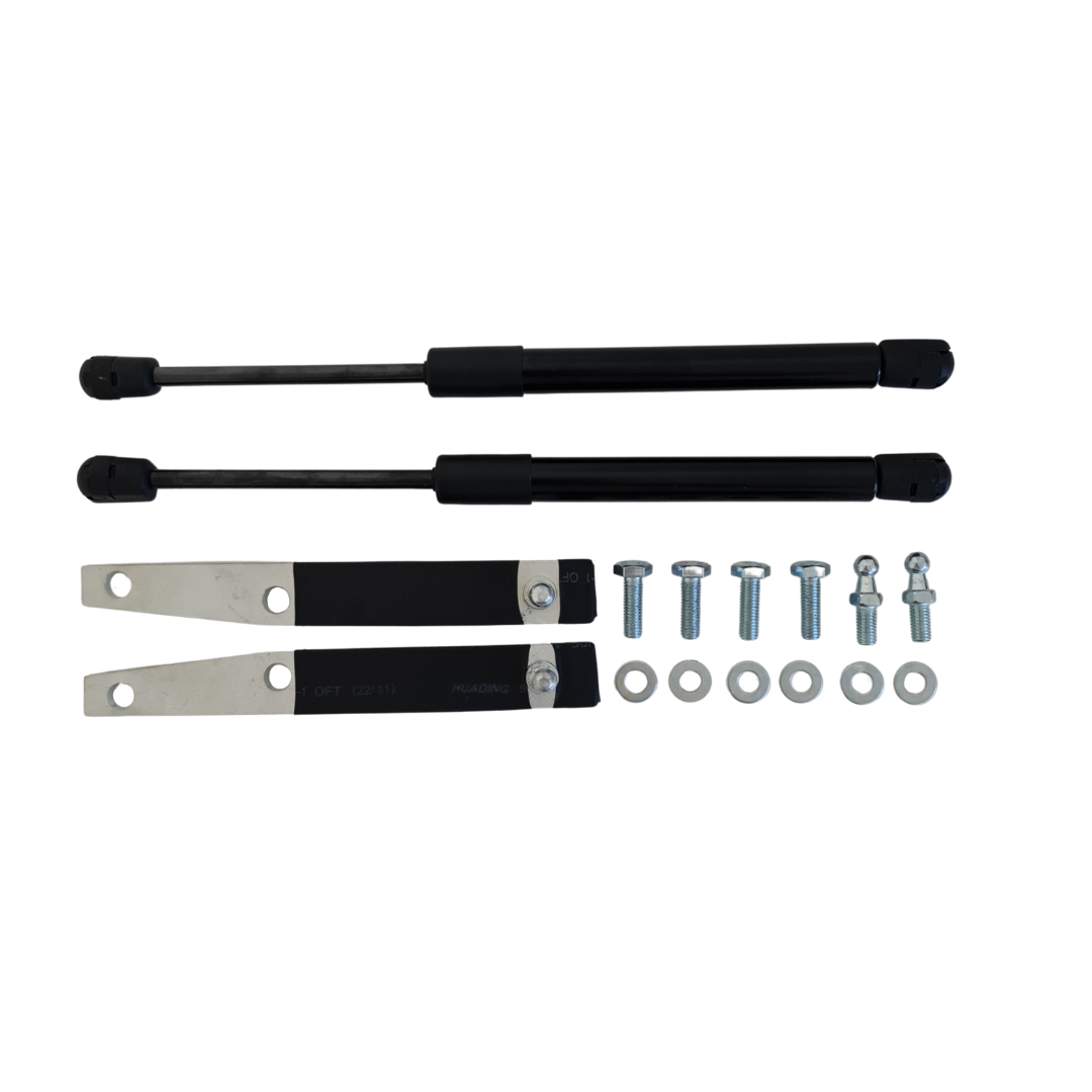 JOGON Front Hood Gas Strut Lift Damper Kit For Toyota Land Cruiser LC70 78 79 - Pair, Black/Silver