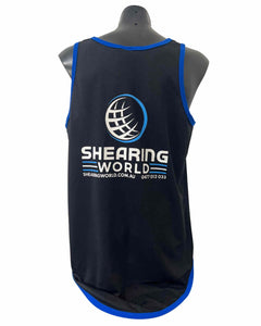 "NEW" SHEARING WORLD POLYESTER SINGLET