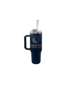 STAINLESS STEEL LARGE TRAVEL MUG WITH HANDLE