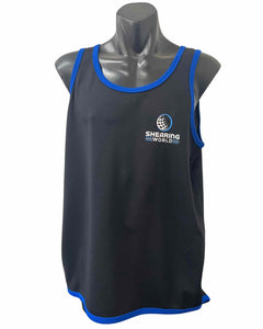 "NEW" SHEARING WORLD POLYESTER SINGLET