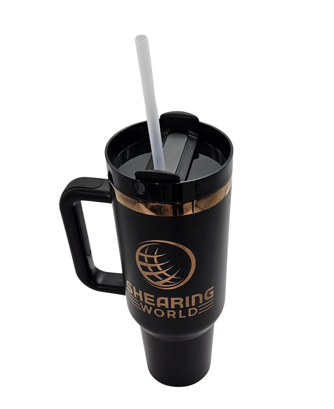 STAINLESS STEEL LARGE TRAVEL MUG WITH HANDLE