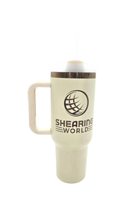 STAINLESS STEEL LARGE TRAVEL MUG WITH HANDLE