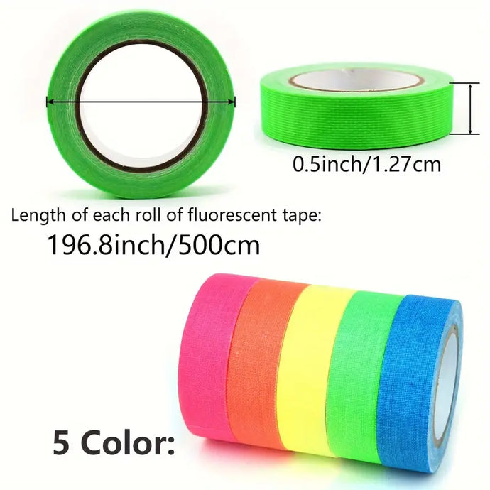 5 Pack Fluro Tape For Broom Handles