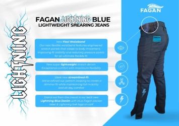 FAGAN LIGHTNING BLUE SHEARING JEANS