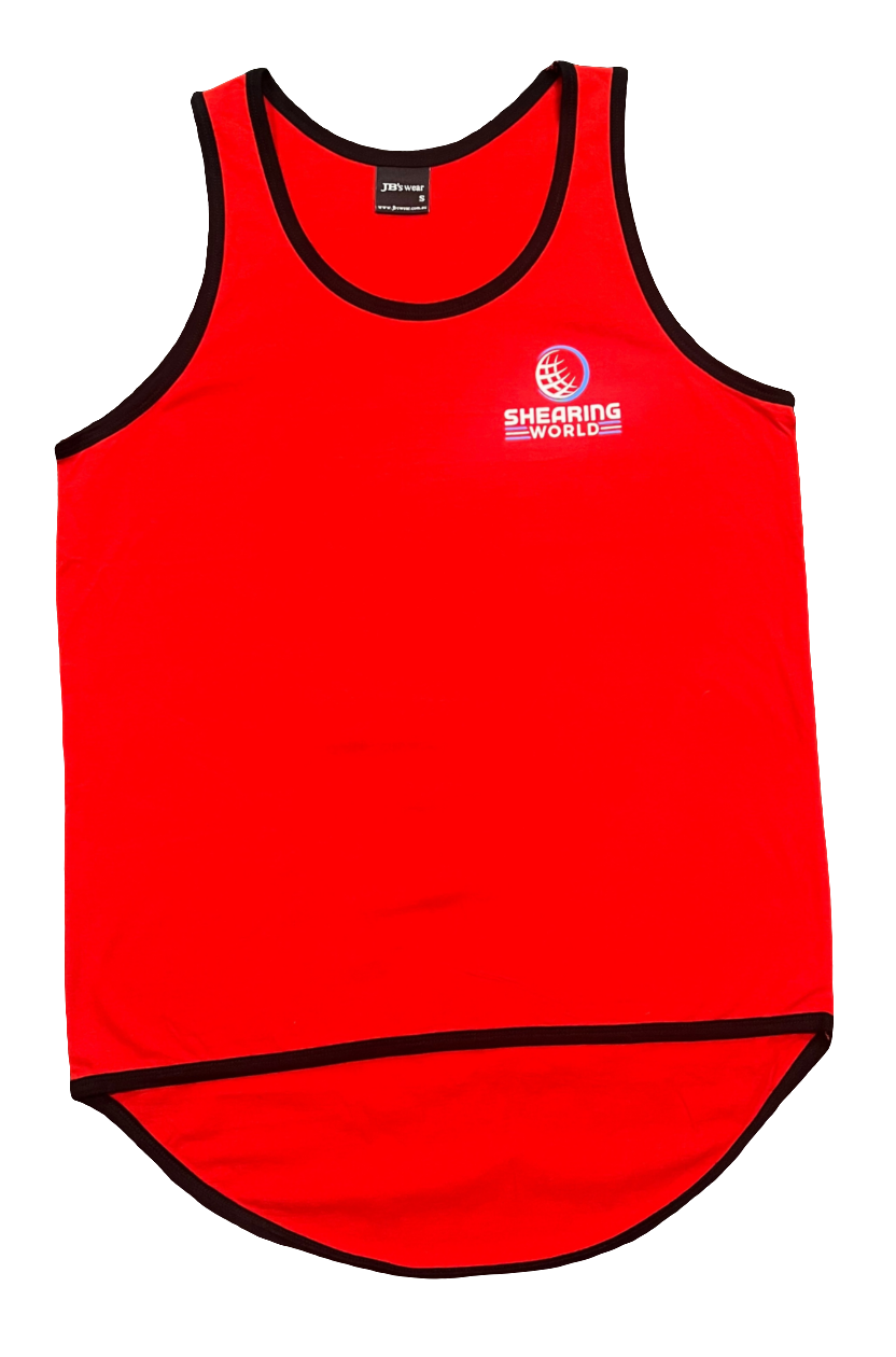"NEW" Shearing World Coloured Cotton Singlets