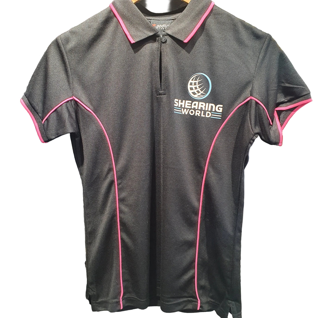 SHEARING WORLD PREMIUM POLO - WOMENS - PINK OR BLUE TRIM