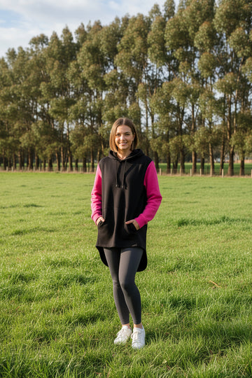 SHEARING WORLD COLOURED LONG TAIL HOODIE