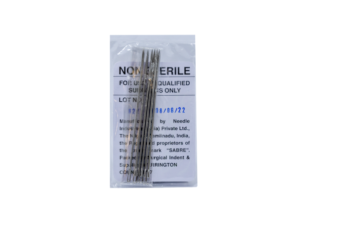 PACK OF 6 STRAIGHT SUTURE NEEDLES