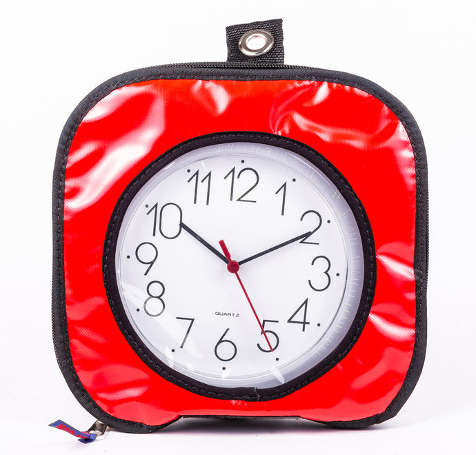 Clock with bag (random colours)